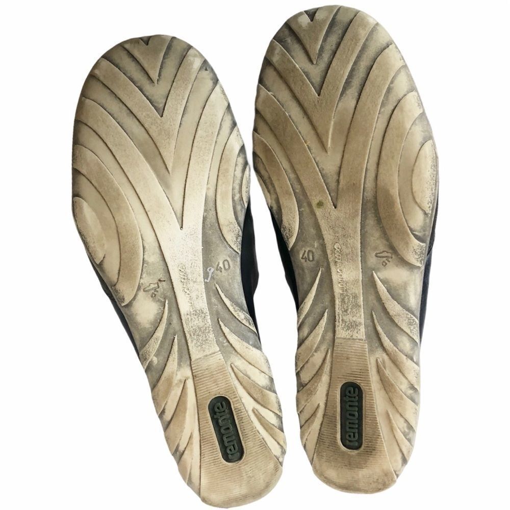 Remonte  Blue leather slip on loafers - Picture 4 of 4